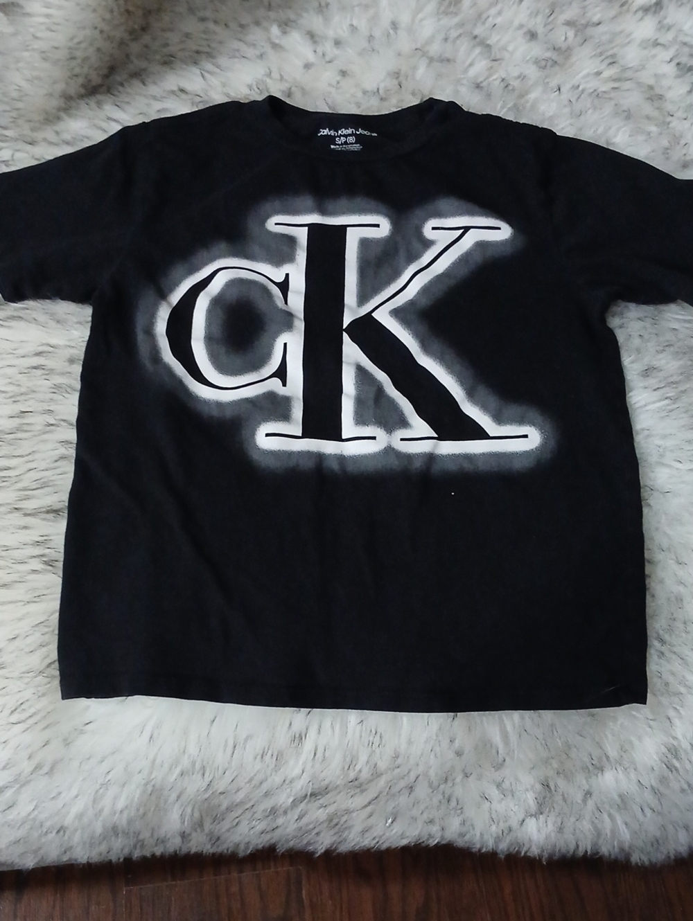Calvin Klein Black Tee with White CK Logo